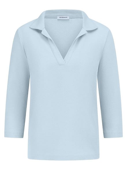 Poloshirt 3/4-mouwen Van Peter Hahn blauw