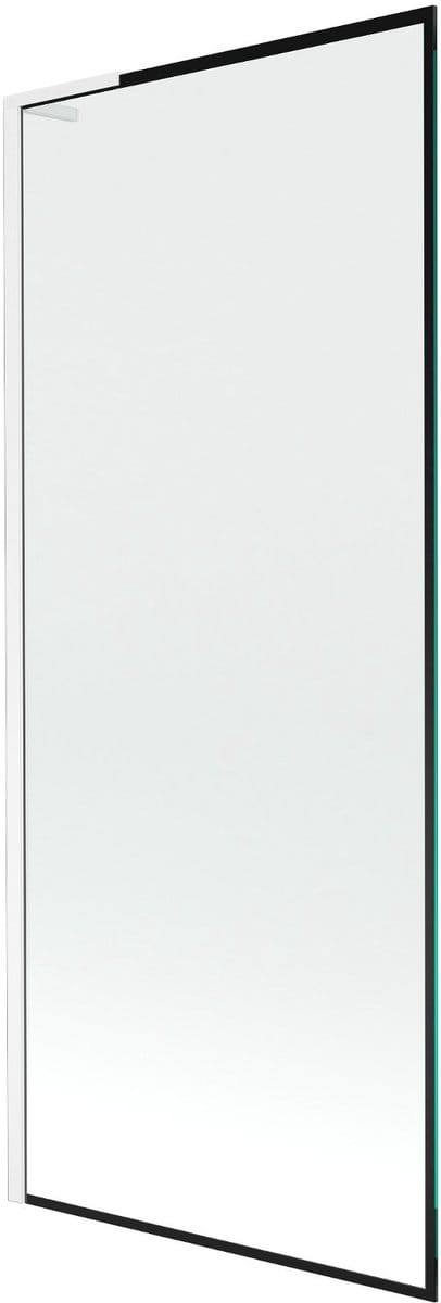 Mexen Next L badwand 1-delig 80 x 150 , zwart frame, wit - 895-080-000-03-70-20