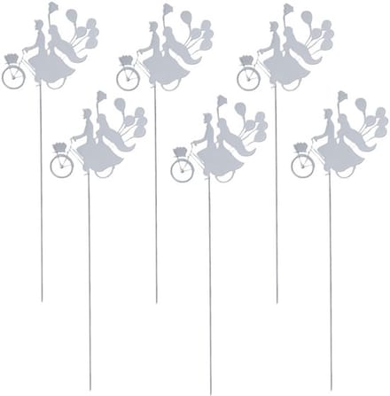 SPHProducts - Tuinstekers - Bruiloftdecoratie - Wit - Plantenstekers
