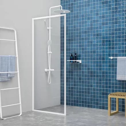Sealskin Inloopdouche Contour 88x200cm - Mat Wit Profiel - 6 Mm Helder Glas