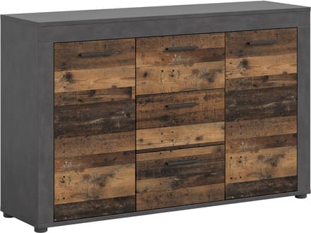 Jam dressoir 2 deuren, 3 lades eiken decor.