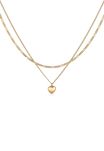 Elli - Halsketting - Dames Laagje hart hanger Figaro in 925 Sterling Zilver - Dames