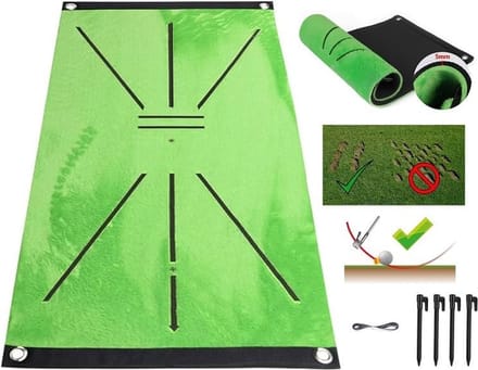 Golftrainingsmat Divot Board - Low Point en Swing Trainer - Directe feedback, bekijk uw swingpad en leer elke keer dat u de golfbal slaat!