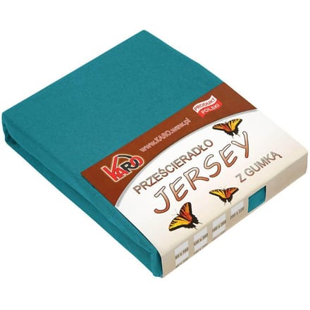 Jersey hoeslaken met elastiek 200x220 cm zeegroen KARO
