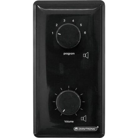 Omnitronic 80711088 Inbouw (in muur of meubel) PA-programmakiezer Zwart