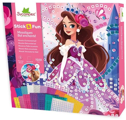 Sycomore mozaïek speelgoed Stick'N Fun Bal enchanté creatief knutselen.