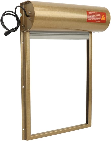 Automatische Deuropener - Kippenhok Deur - Pluimvee Beheer - Lichtsensor Automatisering - Tot 30cm Breed - Goud