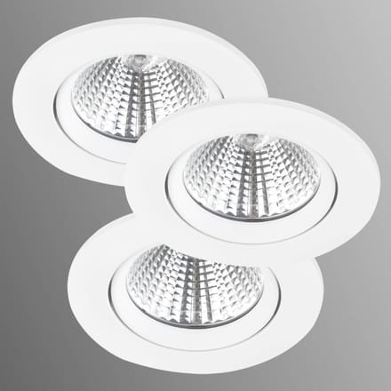 Nordlux LED plafondinbouwspot Freemont 2.700K per 3, wit
