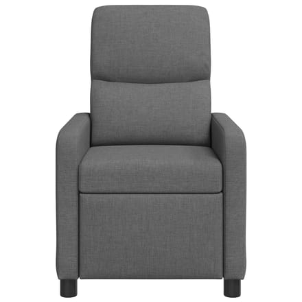vidaXL - Recliner - Donkergrijs - Polyester
