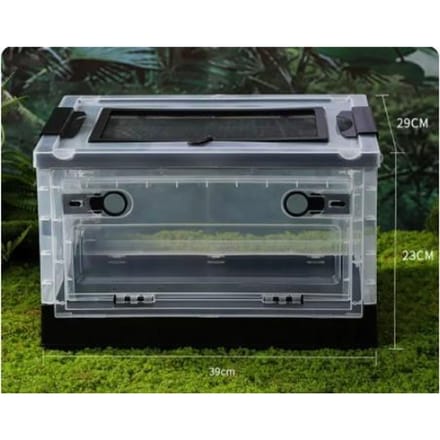 Cage à Hamster Villa de Luxe Pack Cage Panoramique Transparente Grand Espace Boîte d'Élevage Spéciale Ours Doré