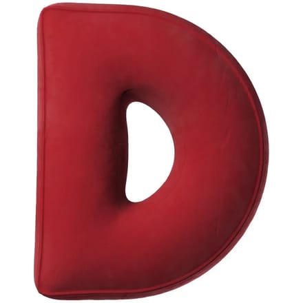 Kussen letter d Yellow Tipi Posh Velvet