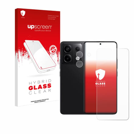 upscreen - Screenprotector voor Xiaomi Redmi Note 13 Pro 5G (Voor+Camera) - Folie Beschermfolie Beschermglas transparant