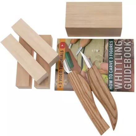 BeaverCraft S16 Figure Carving Set Houtsnij Startset Met Lindenhout En Instructies
