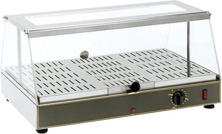 Rollergrill warmhoudvitrine - 350x590 mm (bxd)