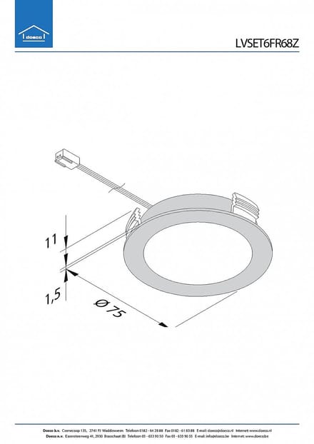 Hera FR-68 LED set van 6 spots 24V/30W zwart