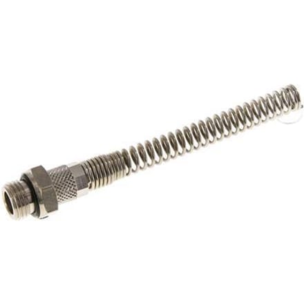 6x4 & G1/4'' Vernikkeld Messing Rechte Opsteekkoppeling Buitendraad Buigbescherming [2 Stuks]