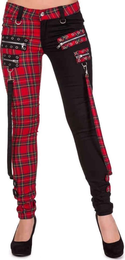 Banned - Jetsetter Broek - M - Rood/Zwart