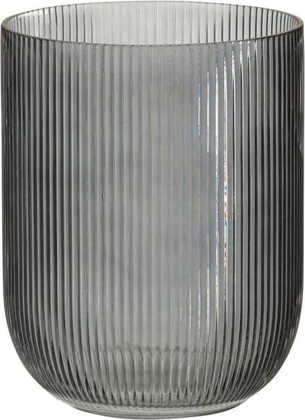 J-Line vaas Gestreept - glas - zwart - medium
