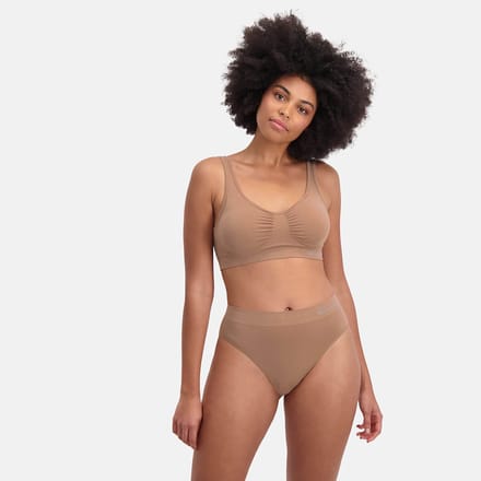 Bamboo Basics Naadloze Slip Belle - 3-pack - Tan Slip - Maat S - Bamboe Ondergoed Dames Naadloos - Bamboe Slips
