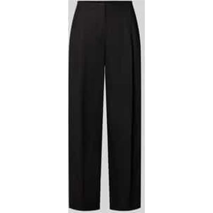 wide fit broek van viscosemix met linnen-Anteil model 'Cisilia'