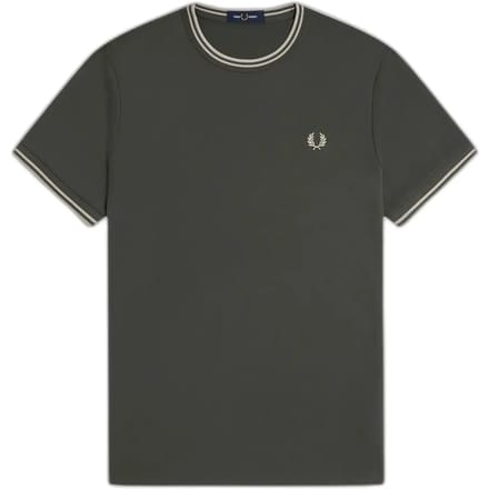 T-shirt met dubbel contrasterend biesje Fred Perry