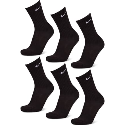 Nike Everyday Cushioned Crew 6 Pack Sokken Unisex - Zwart - Maat 34 - 38