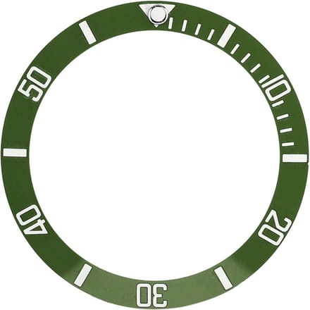 Pièce de rechange pour bague d'insertion de lunette en aluminium pour montre-bracelet vert