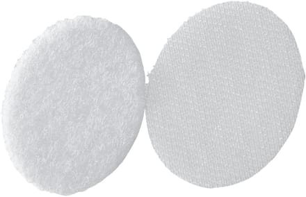 Vel met 12 sets- 45mm - Witte Zelfklevende Klittenband Stippen - type K-45W