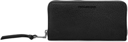 FREDsBRUDER Leren Portemonnee My Old Friend Ziparound Wallet Black Zwart