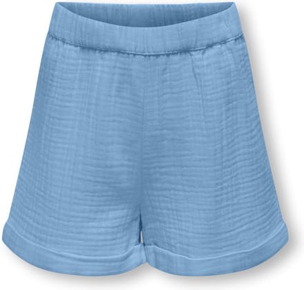 ONLY KOGTHYRA SHORTS WVN Meisjes Broek - Blissful Blue - Maat 122