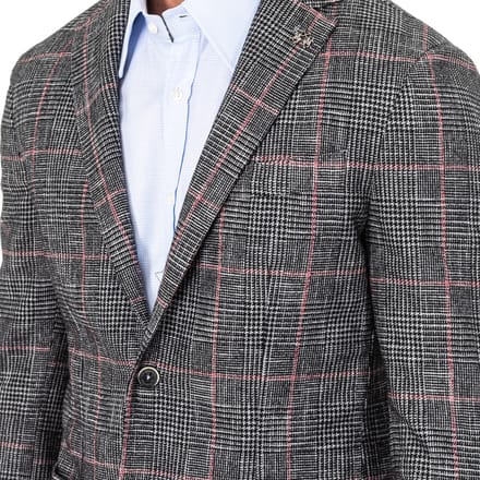 Geruite blazer met lange mouwen en reverskraag KMJA06 man