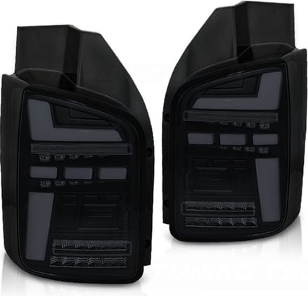 Achterlichten - voor VW T5 04.2003-2009 - LED - zwart smoke