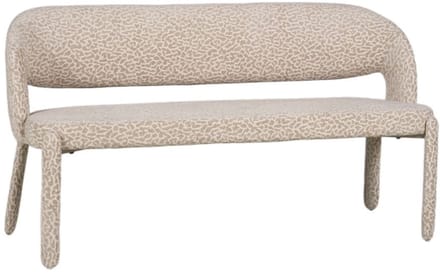 Bronx71® Eetkamerbank Leo taupe leopard 160 cm - eettafelbank - eetbank