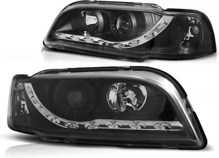 Koplampen met parkeerlicht VOLVO S40/V40 02 96-04 00 ZWART