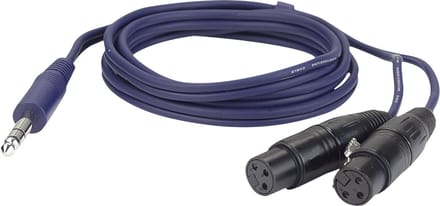DAP kabel, Stereo Jack - 2 XLR Female, 150cm Home entertainment - Accessoires