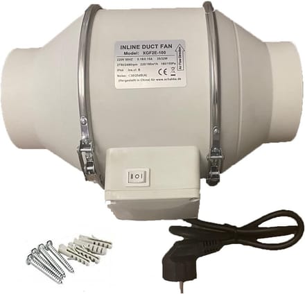 Stil Badkamerventilator 125mm met 2 Snelheden en Kabel - Hoge Capaciteit