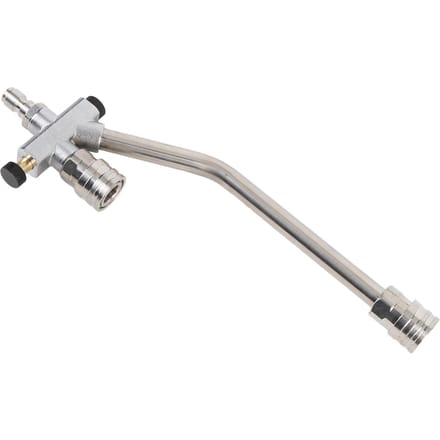 Hogedrukreinigerlans met dubbele aansluiting RVS 6000psi Multifunctionele schuimlans Dubbel white