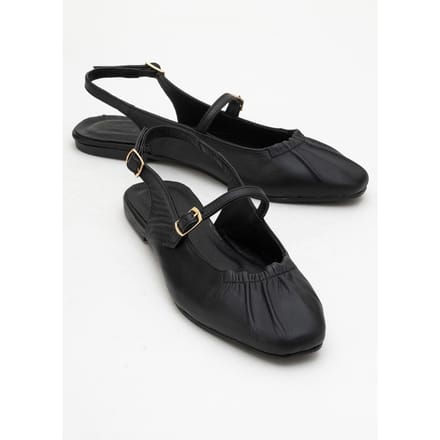 Britney Leer Closed-Toe Sandaal