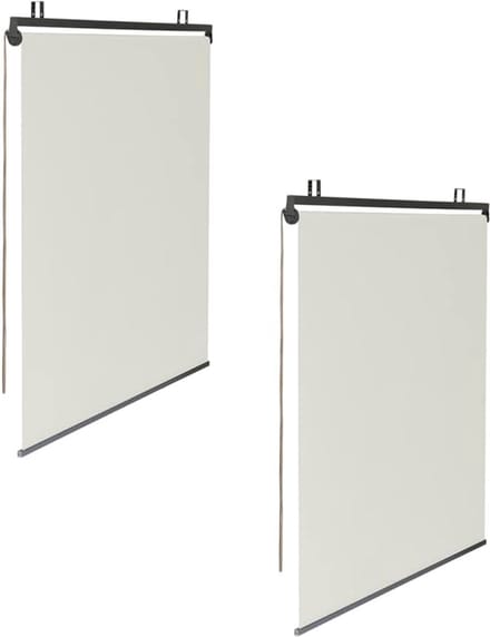 Set van 2 rolgordijnen L 124 x H 225 cm voor pergola ecru