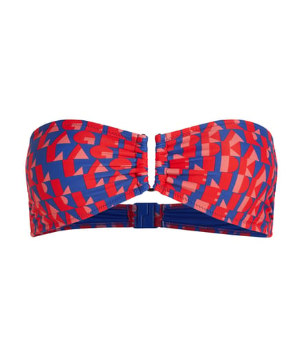 Karl Lagerfeld Abstract Aop U-ring Bandeau Abstract Aop Blue Taglia: S | Bikini Outlet | Donna | Blu