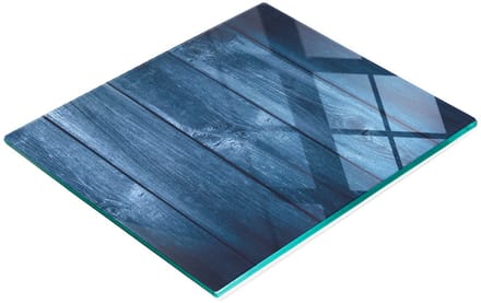 Decoratieve snijplank van gehard glas, blauw, 60x52 cm