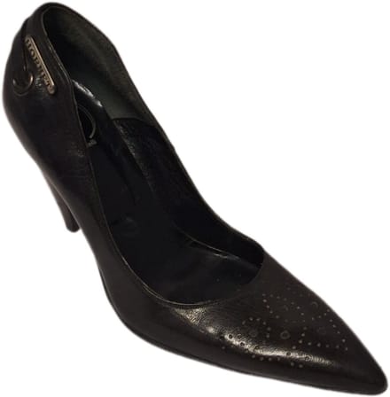 HORNET by BOTTICELLI- LUXE PUMPS -BLACK-LEER-STILLOHAK-8CM-39