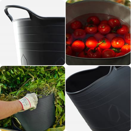 KADAX Flexibele mand Universele wasbak 42L grijs