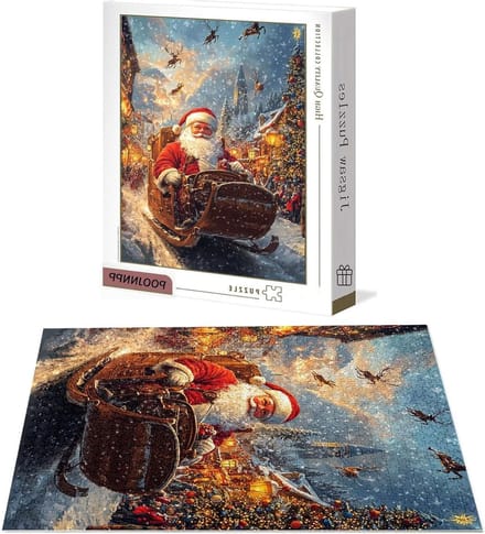 Kerstpuzzel 3000 stukjes - Landschap puzzel - Ontspanning thuis - Gelabelde achterkant - 122 x 81 cm - Multicolor