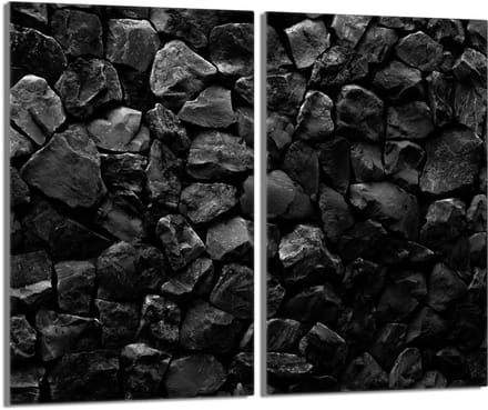 TMK ArtDeko - Glazen Beschermplaat - 2x30x52 - Stenen Design