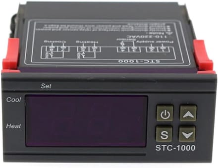 Digitale Thermostaat - Vochtigheidsregelaar Controller - Klimaat Regelen - Automatische Schakelaar - 10x15x3cm - Wit