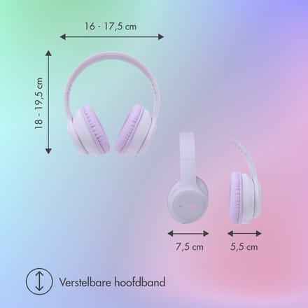 imoshion Kinder Koptelefoon LED - Bluetooth en Decibelbegrenzer - Kinderkoptelefoon Draadloos en Met Draad