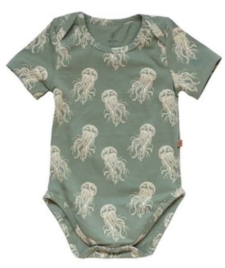 MXM Baby Romper- Korte mouwen- groen- Katoen- Stretch- print- maat 80