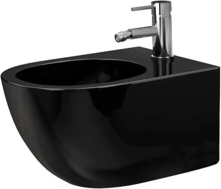Rea - Wandbidet - Carlo Mini Black - Zwart glans