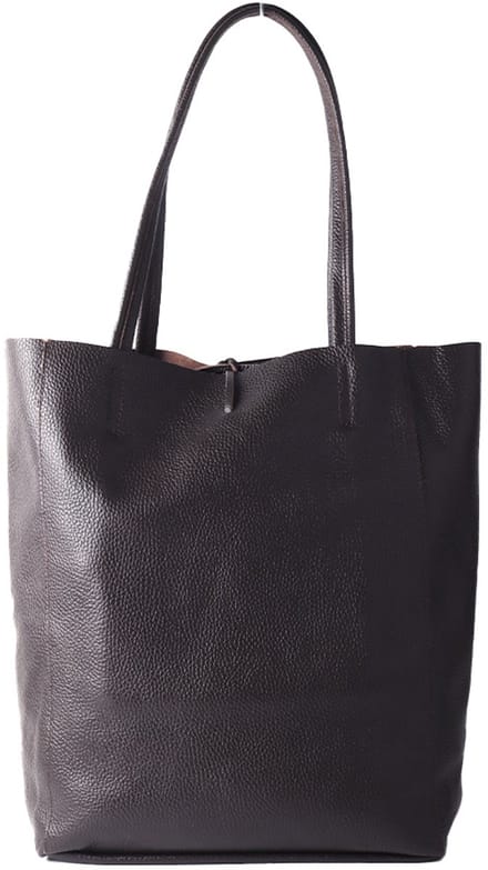 Giuliano lederen shopper Eliana - Koffie - Dames - Made in Italy